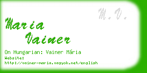 maria vainer business card