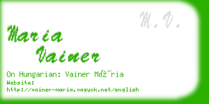 maria vainer business card